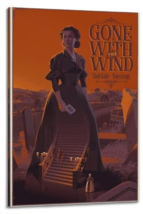 YXWOYNHY Filmposter Vom Winde verweht, Retro-Poster, dekoratives Gemälde, Leinwand, Wandposter und Kunstdruck, moderne Familienschlafzimmer-Dekoration, Poster, 20 x 30 cm