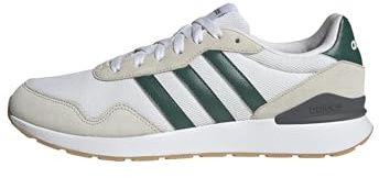 adidas Homme Run 60S 4.0 Shoes, FTWR White/Collegiate Green/Grey One, 39 1/3 EU
