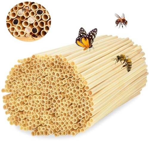 Nisthülsen für Wildbienen 14.5 cm Lang, 300 Stück Nisthülsen für Insektenhotel, Weizenhalme Füllung für Wildbienenhotel, Füllmaterial Insektenhotel, für Bienen, Schmetterlinge und Andere Insekten
