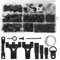 Picture Hooks for Hard Walls, 250PCS Picture Hanging Kit for Picture Frame Heavy Duty Picture Hanging Hooks Picture Hangers Set with Picture Wire, Nails, Sawtooth Hangers, D-Ring, Screw Eyes, Black