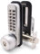 EAI Digital Code Door Lock with Key Overide | Satin Chrome Push Button Mechanical Digital Codelock with Hold Back Function | for Internal & External Use