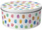 Purely Home Rainbow Polka Dots Large Cake Tin - Colourful Homeware Gifts Round Metal Storage Container for Baking 23 x 10cm