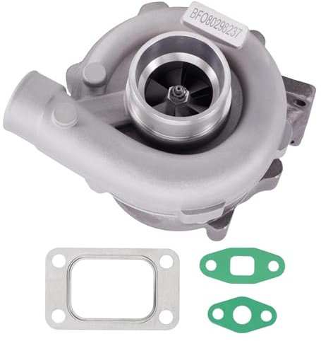 GLILAR Autoteile Auspuff Turbo Turbolader Für T04E T3/T4 A/R 0,63 44 5-Bolzen 400 + HP Boost Universal Turbolader + Dichtung