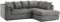 Bliss Furniture's Jumbo Cord Scatter Back 4-Seater Right Hand Corner Sofa Elevate Your Living Room With Comfort and Style (Grey, Right Hand Corner)