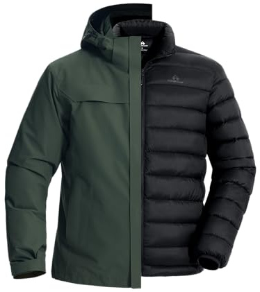 Pioneer Camp Winterjacke Skijacke Daunenjacke Herren Snowboardjacke 3 in1 Jacke Herren Ski Jacken Herren Funktionsjacke