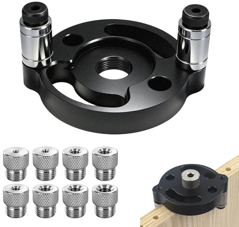 Bohrschablone, Bohrhilfe Senkrecht Bohren mit 3/4/5/6/7/8/9/10 mm, Bohrlehre Holzbearbeitungs Bohrführung Bohrlocher Locator Vertikale Bohrwerkzeuge, Bohrbuchsen Schnelle und Präzise (Schwarz)