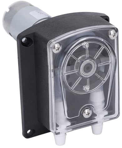 Fafeicy Pompe Péristaltique DC12V, Silicone de qualité Alimentaire, Pompe Doseuse de Liquide à Double Tête, 1500 Ml/min pour les Applications de Laboratoire d'aquarium
