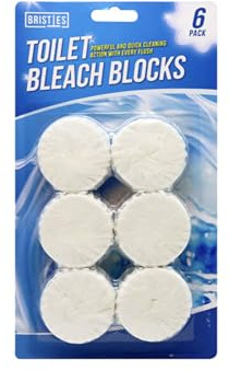 Etyuppa Toilet Block Bleach Blocks 6 Pack,Toilet Cistern Blocks,Long-Lasting Bathroom Cleaner Tablets