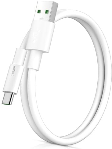 TOPAUX 80W 6A USB C Câble de Chargeur Rapide 1M pour SUPER-VOOC | Câble USB A à Type C pour Reno10 Pro + 5G, 15,14, 120W 100W pour Oppo A6s,A6 Pro 5G, pour Find X9 Ultra,X9s,N6, N5, X9