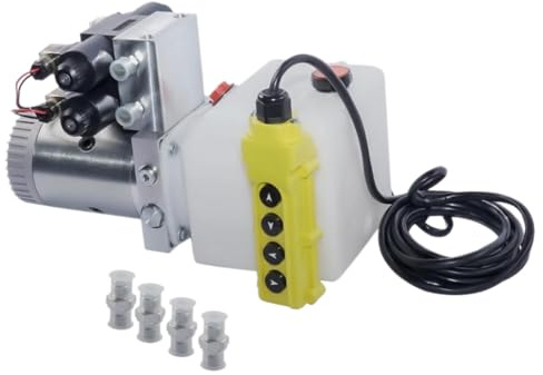 RAHONWHQB Pompa Idraulica per Portellone 12V a Doppio Effetto con Doppio Solenoide Compatibile con AP03