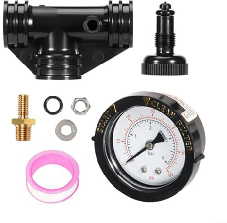 Entgoinggo Kit de soupape de décharge d'air pour Pentair pour filtre à sable Triton II avec manomètre et joints toriques pour modèles TR40 TR50 TR60 TR100 TR140