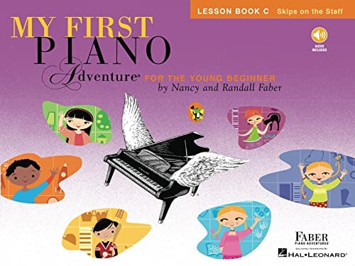 My First Piano Adventure Lesson Book C with Online Audio | Beginner Piano Method for Young Students | Staff Reading and Skips Music Curriculum | Early Piano Learning Songbook for Kids