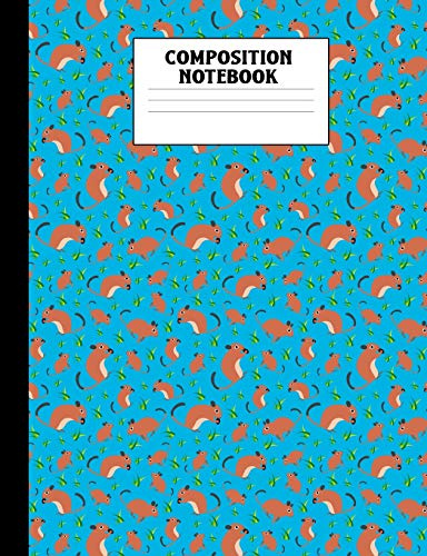 Composition Notebook: Degu Blue College Ruled Book