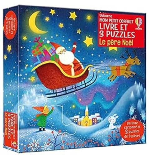 Le père Noël - Mon petit coffret Livre et 3 puzzles: Avec 1 livre cartonné et 3 puzzles de 9 pièces