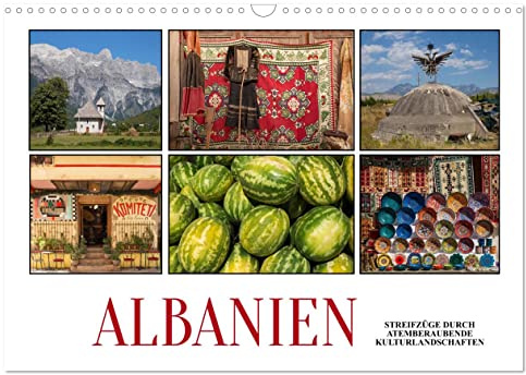 Albanien - Streifzüge durch atemberaubende Kulturlandschaften (Wandkalender 2026 DIN A3 quer), CALVENDO Monatskalender: Die Balkan-Republik Albanien ... und Gebirgslandschaften. (CALVENDO Orte)