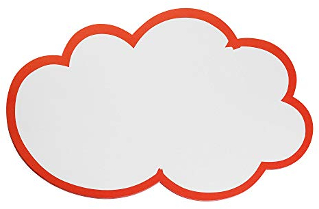 FRANKEN selbstklebende Moderationskarten Wolke, 230 x 150 mm, weiß/rot, 20 Stück, MKS51