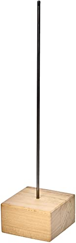 Powertex Artipistilos® Wooden Stand/Metal 7x7x30 Cm - Natural/black - Aufsteller (powertex-creationen)