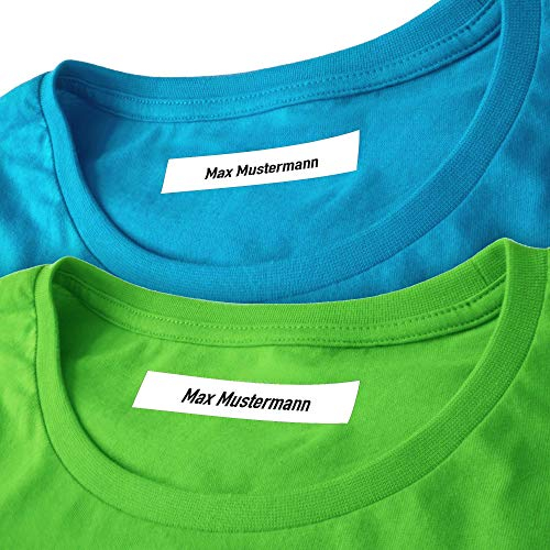 Wäscheetiketten (25er) mit Namen zum Einbügeln Bügeletiketten Wäscheschilder Namensschilder Bügeln Beschriftung Wäsche 25 Stück
