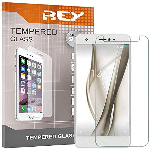 REY 3X Protector de Pantalla para BQ AQUARIS X/X Pro, Cristal Vidrio Templado Premium