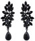 Clearine Damen Hochzeit Braut Kristall Marquise Cluster Tropfen Chandelier Dangle Ohrringe Schwarz Schwarz-Ton