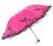 Maibar Plegable Paraguas Solar uv Contrato Plegable Antiviento Ligero Pequeño Impermeable Mini Plegables Sombrillas Damas (E-Rosa roja)