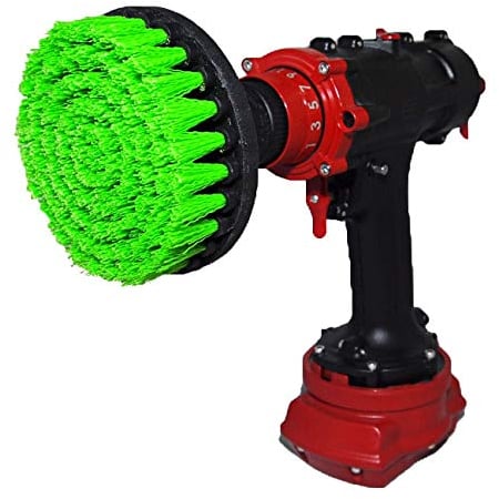 Kornely™ Spazzola Premium per Trapano,Media Rigidità,Verde,13cm.Spazzola di Pulizia Professionale.Non Graffia le Superfici.Adatta per Cucina,Fornelli e Forno,Piani di Lavoro e Pentole Sporche Pulizia