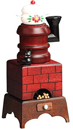 Deko-Geschenke-Shop Holz Ofen Räucherhaus Räucherfigur Räuchermann Räucherofen mit Topf 20 cm 40476