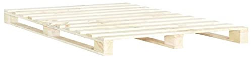 vidaXL Kiefernholz Massiv Palettenbett Massivholzbett Palettenmöbel Bett Holzbett Futonbett Bettgestell Bettrahmen Doppelbett 200x200cm