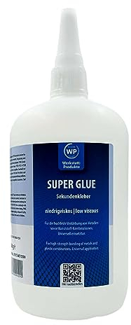 MW Super Glue 500g Klar Flüssig Sekundenkleber Metall Glas Leder Holz Gummi Kunststoff