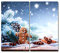 Tulup Planche À Découper Sur Verre Protection Plaque Cuisson Décoration Protection pour le Comptoir Cadeau Noël 2x30x52 cm - Gingerbread Noël vacances neige