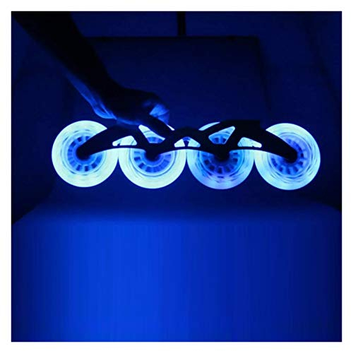 YMYGCC Inliner Rollen Speed ​​Skate Flashing Rad 6 Stück 90A 90mm 100mm 110mm Eisschnelllauf leichte Räder for den Außen- und Innen 94 (Color : Blue 110mm)