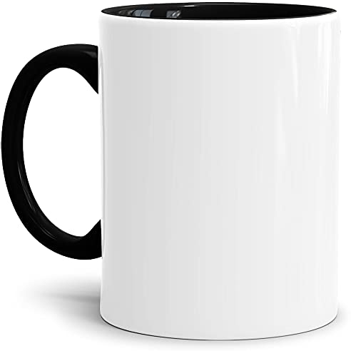 Tassendruck Sublimationstassen ohne Druck aus hochwertiger Keramik - Einzeln oder im Set - 36er Set Innen & Henkel Schwarz, 300ml