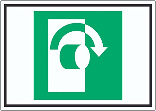 Öffnung durch Rechtsdrehung Symbol Aufkleber A5 (148x210mm)