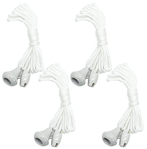 SZXMDKH 4pcs White Light Pull Cord String with Connector for Ceiling Switches Bathroom Light