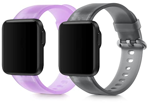 kwmobile 2X Cinturino TPU Silicone Fibbia Compatibile con Xiaomi Mi Watch Lite/Redmi Watch Cinturino - Cinturini 14-22 cm