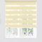 Kokorona Day and Night Zebra Roller Blinds, Dual Layer Fabric Zebra Window Blinds for Bedroom, Light Filtering Privacy Day Night Blinds, 105cm Wide x 150cm Length, Beige