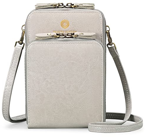 SENDEFN Handytasche zum Umhängen - Handy Umhängetasche Damen Handytasche Leder Handytasche mit Geldbörse zum Umhängen mit Kartenfächer Abnehmbar Schultergurt für Handy