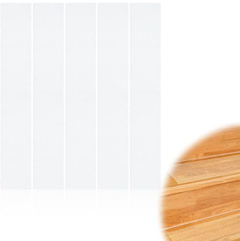 Kmbcove Anti-Rutsch-Streifen 10 * 60cm Selbstklebend Antirutsch Sticker Transparent Rutschfestes Klebeband für Badewanne, Dusche, Treppe, Stufen 5Pcs