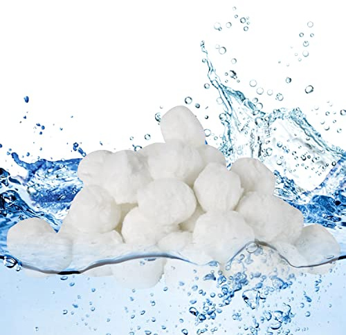 Izrielar Filterballs Filterbälle Pool 1400g, Filter Balls Sandfilter ersetzen 50 kg Filtersand & Quarzsand, Geeignet für Schwimmbäder, Aquarien, Pools, Filterpumpen, Poolpumpe, Sandfilter