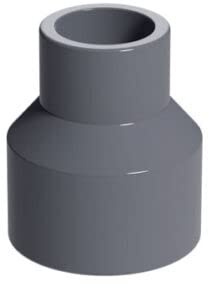 Reducing Bush Connector PVC Metric Plumbing Fittings Pipe Tubing Connectors for Aquarium Fish Tank Pond Solvent Weld Plumbing (Reducing Connector, 40mm to 25mm)