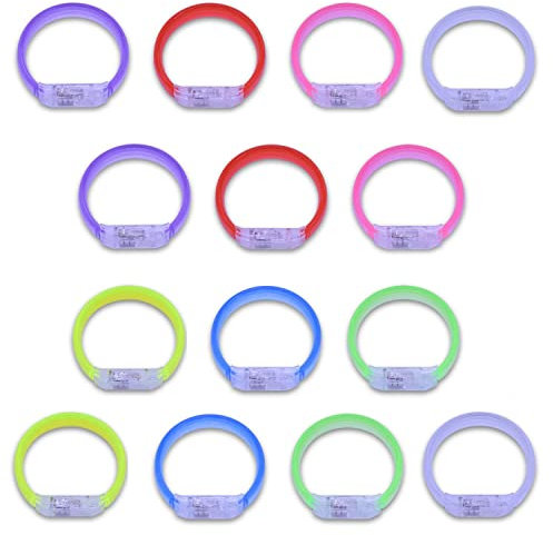 M.best LED Armbänder, 35 Stück blinkend Armreif blinkleucht Leuchtarmbänder für Kinder Geburtstag Party Disco Halloween Weihnachten