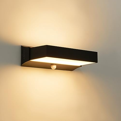 CELAVY LED Außenlampe mit Bewegungsmelder - IP65 Up Down Wandleuchte Wandlampe aussen Anthrazit, Aussenlampe Außenleuchte Aussenleuchte Wand, Aussenbeleuchtung Außenbeleuchtung Hauswand Terrasse