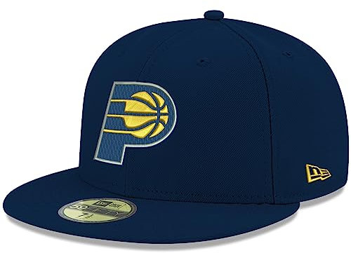 New Era NBA 59FIFTY Team Color Authentic Collection Fitted On Field Game Cap Hat, Indiana Pacers, 55 EU