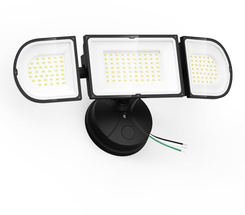SZPOWER - 150 W wasserdichte Outdoor-Flutlicht IP65 Outdoor-LED-Reflektoren mit 3 einstellbaren Köpfen superhelle Sicherheitsleuchte Leuchte 15.000 lm Lampen