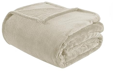 IlGruppone Coperta Plaid Tinta Unita Pile Morbida Calda 280Gr/Mq Flanella di Microfibra Letto Copertina Divano Vellutata Invernale Singolo Matrimoniale - Tortora - Singolo 160x210 cm