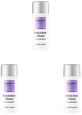 Marbert Bath & Body Classic femme/women, Cream Deodorant, 3er Pack (1 x 40 ml)