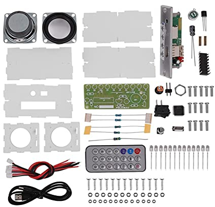 PARMI DIY Bluetooth Lautsprecher Kit mit LED Blinken Licht LöTen Projekt USB Mini Hause Stereo Sound VerstäRker DIY Kits