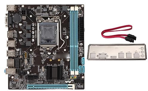 Vikye Placa Base de Escritorio, CPU LGA 1155 Placa Base de Escritorio Ranura para Tarjeta Gráfica PCIe X16, 1 Ranura PCIeX1, 6 USB 2.0, 3 Placa Base SATA2.0 ITX