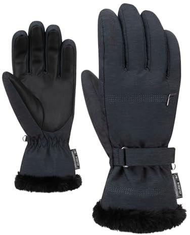 Resch Damen Handschuh Skihandschuh Luna R-TEX XT, Farbe:Blau, Artikel:-4509 dress blue melange, Größe:6.5