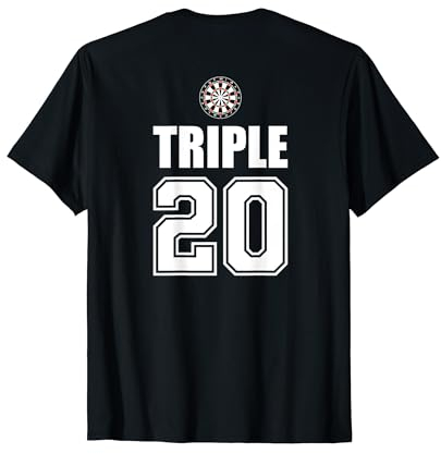 Lustiges Darts Fan Trikot Triple 20 Dartscheibe Dart T-Shirt